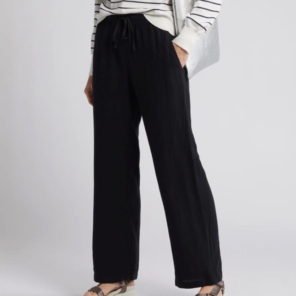30% OFF NWOT Caslon Drawstring Straight Leg Linen Pants XS